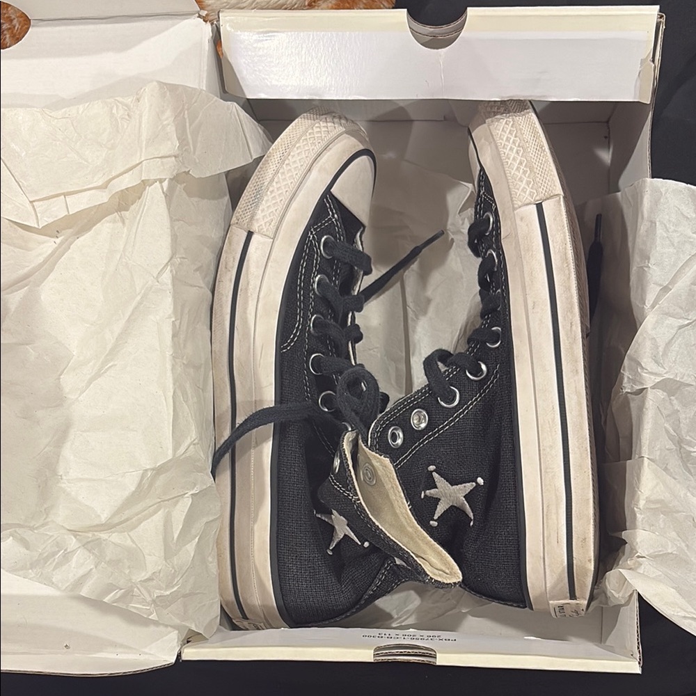 Stussy Black and White Star Sneakers